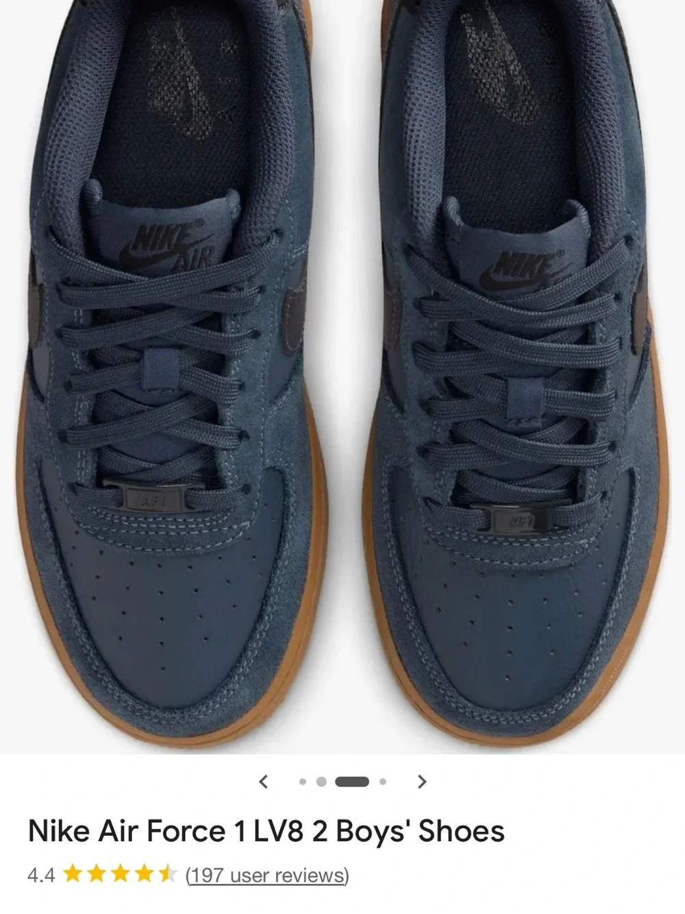 Nike Boys' Air Force 1 Low - Navy and Gum